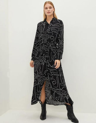 Picture of Graphic print maxi shirt dress