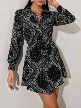Picture of Patch print blouse