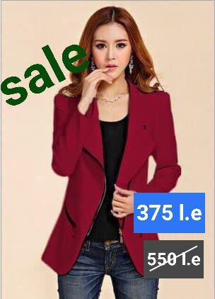Picture of Red zippered blazer