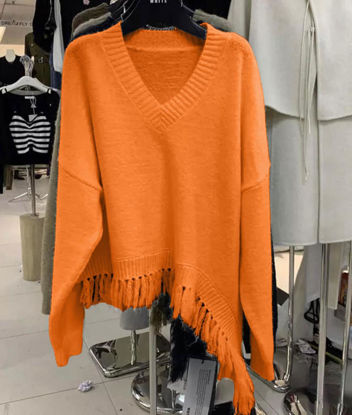 Picture of Women’s casual orange  sold  pullover