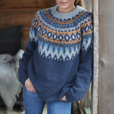 Picture of Lopi knitting blue pullover